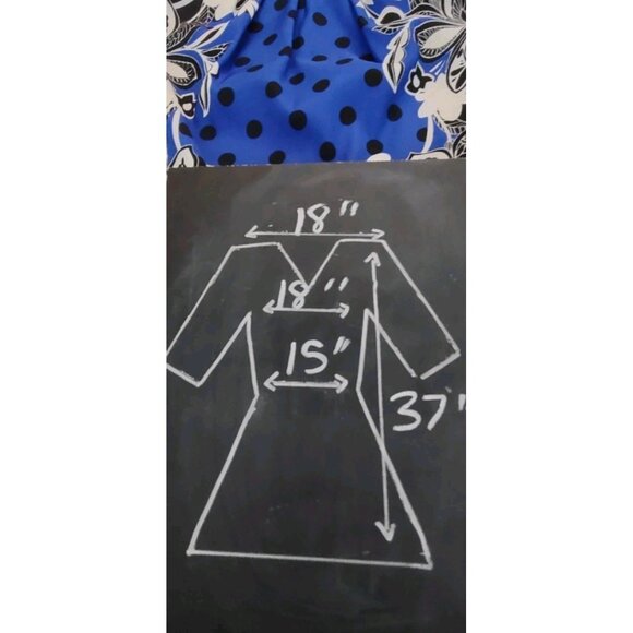 London Times Women Floral Print Sheath Dress Sleeveless White Blue Black Size 6 - Picture 10 of 10